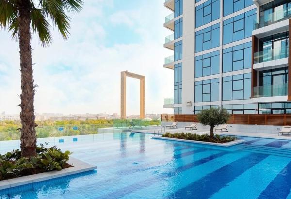 A la foto es mostra l'objecte ASHRI Luxe apt, with Dubai Frame only 5 mins Downtown Dubai near Metro situat a la ciutat de Dubai.