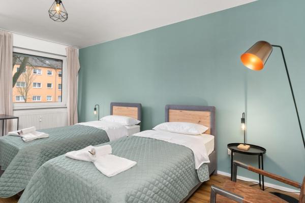 A la foto es mostra l'objecte Gemütliche Wohnung - 7 Betten - Balkon - Waschtrockner - Smart TV situat a la ciutat de Kassel.