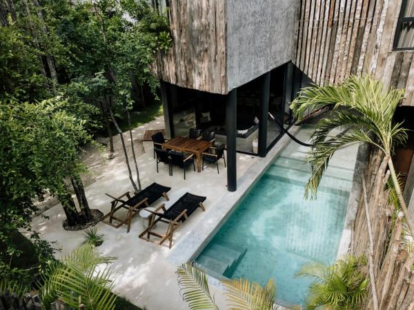 Na zdjęciu widoczny jest obiekt Tropical Bohemian Villa - Priv Pool - Concierge L5 położony w mieście Tulum.