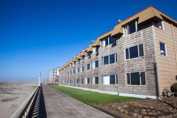 På billedet ses objektet Ebb Tide Oceanfront Inn beliggende i byen Seaside.
