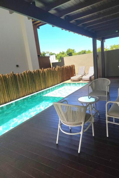 A la foto es mostra l'objecte Charme da Lagoa Aruá, piscina e churrasqueira privativas situat a la ciutat de Frecheiras.