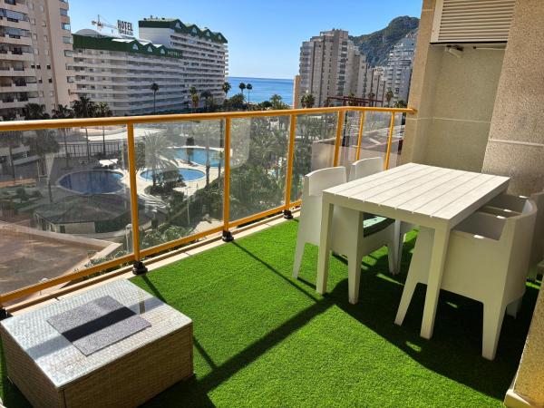 A la foto es mostra l'objecte Calpe Ámbar Playa de la Fossa 1 habitación Piscina y Garaje situat a la ciutat de Calpe.