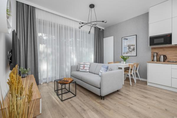 Na zdjęciu widoczny jest obiekt Apartament Relax Rogowo Balkon & Parking by Noclegi Renters położony w mieście Rogowo.
