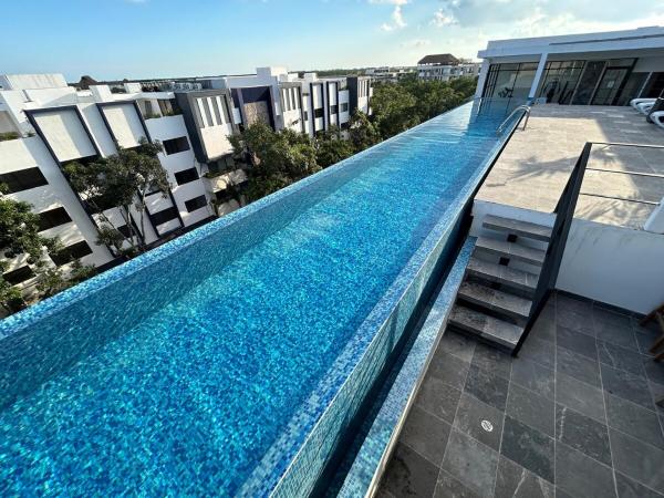 Na zdjęciu widoczny jest obiekt Tulum Aldea Zama Studio with stable WiFi, Gym and Rooftop Pool położony w mieście Tulum.