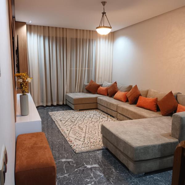 På billedet ses objektet Modern 2-Bedroom Family Flat in Central Marrakech beliggende i byen Marrakech.