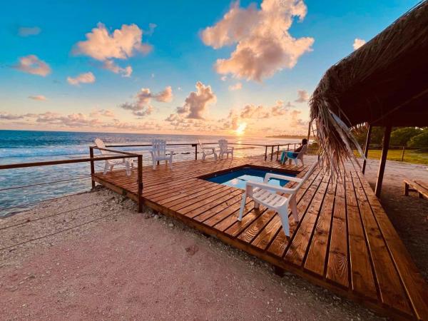 Nella foto è visibile l'oggetto Fare Hitimoana situato nella città di Rangiroa.