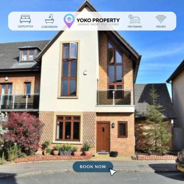 Spacious 4 Bedroom 3 Bathroom House - Sleeps Up To 8 - Free Parking, Balcony, Fast Wifi And Smart Tvs By Yoko Property - Woburn Safari Park
