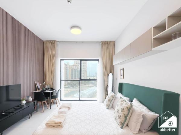 A la foto es mostra l'objecte Serene Studio with Views in Al Waleed Garden 2 situat a la ciutat de Dubai.