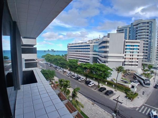 Op de foto is het object Stúdio com restaurante, mini-mercado, academia, vista praia, piscina - Apto 508 te zien, gelegen in de stad Maceió.