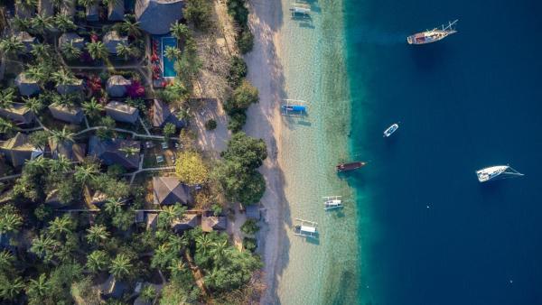 A la foto es mostra l'objecte Vayam Boutique Resort Gili Asahan situat a la ciutat de Labuhanpoh.