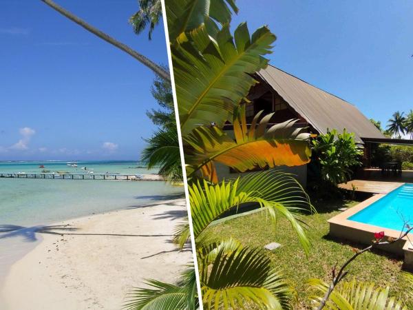 Na fotografii je vidět objekt Moorea Pool & Lagoon House nacházející se ve městě Moorea.