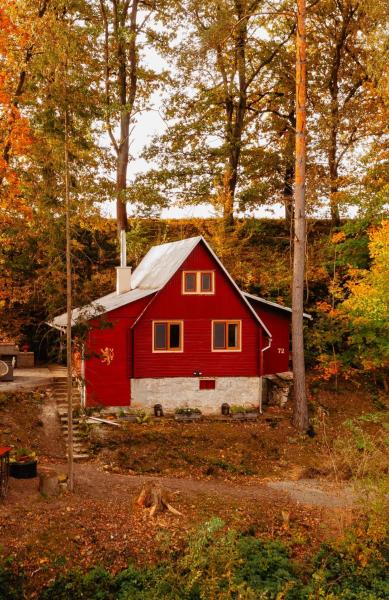 Na fotografii je vidět objekt Bohemian Paradise Chalet nacházející se ve městě Mladějov.