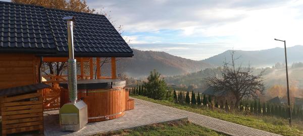 A la foto es mostra l'objecte Domki na Górce w Bukowcu nad Soliną situat a la ciutat de Bukowiec.
