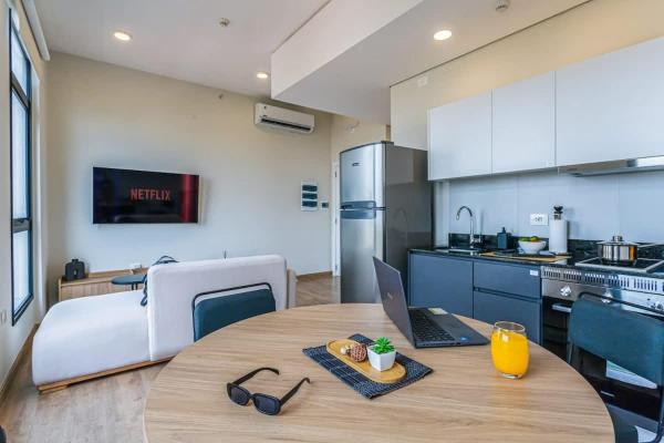 A la foto es mostra l'objecte Sky Stays at Asuncion Cozy Bright & Smart 1BDR II situat a la ciutat de Asunción.