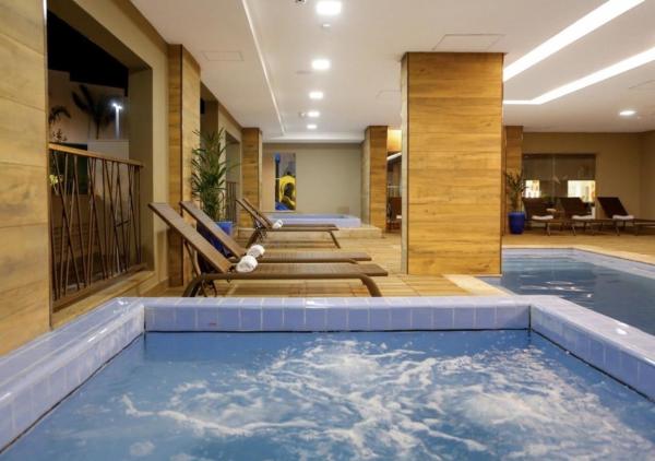 På billedet ses objektet Olímpia Park Resort - Apto 1 Quarto Até 6 Pessoas beliggende i byen Olímpia.