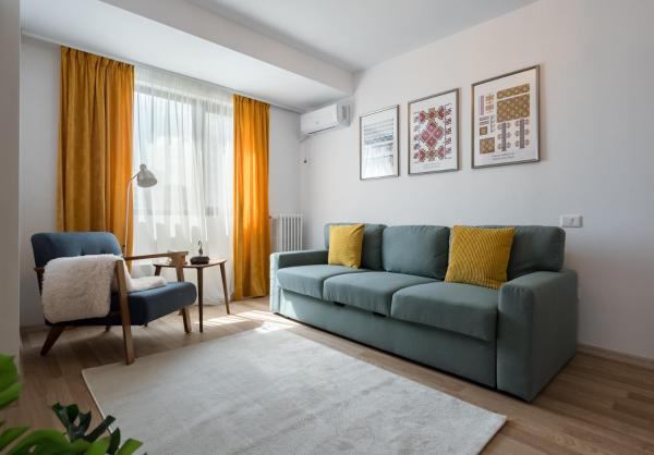 A la foto es mostra l'objecte Aqua Lemon Central Studio situat a la ciutat de Bucarest.