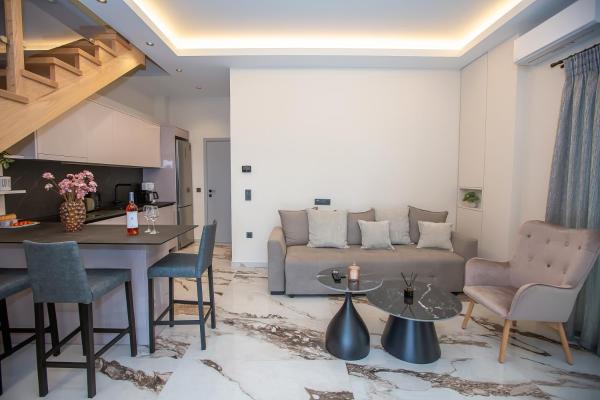 En la foto se muestra el objeto City View Loft ubicado en la ciudad de Stavrákion.