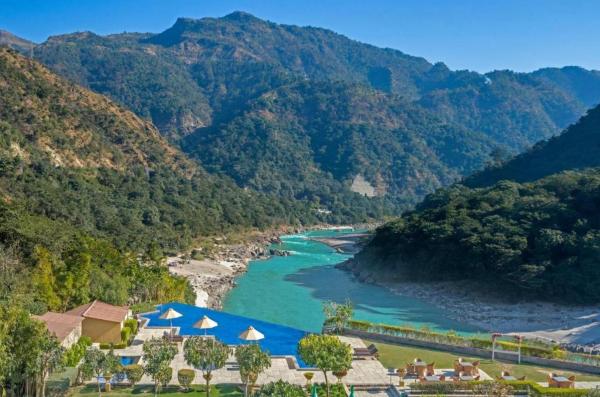 På billedet ses objektet Aloha - Luxury Apartments by blissful Ganges beliggende i byen Rishikesh.