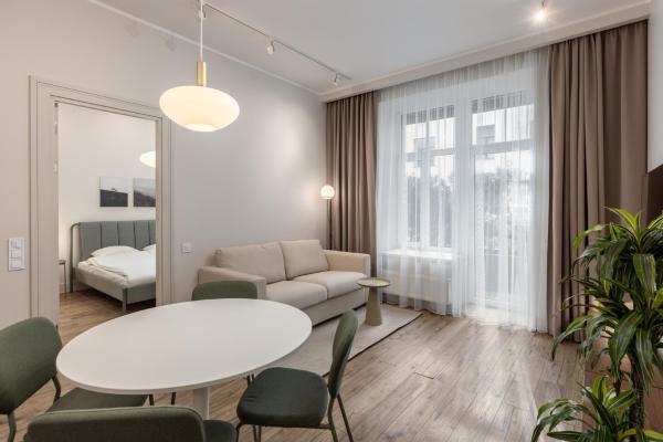 A la foto es mostra l'objecte Art Noveau Quarter apartment with Patio situat a la ciutat de Riga.