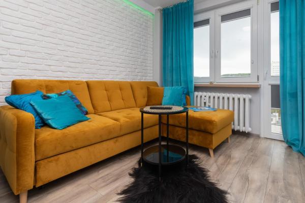 A la foto es mostra l'objecte TOTU HOME Azure Apartment Gdynia Wyspiańskiego situat a la ciutat de Gdynia.