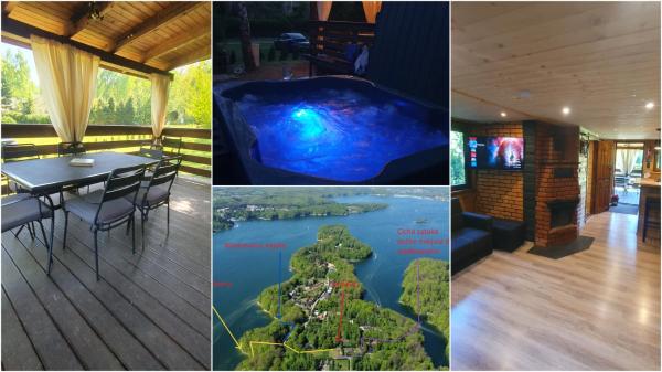 Na zdjęciu widoczny jest obiekt RESET W WERLASIE- Domek - Jacuzzi -kajak - ApartamentyHappy pl położony w mieście Werlas.