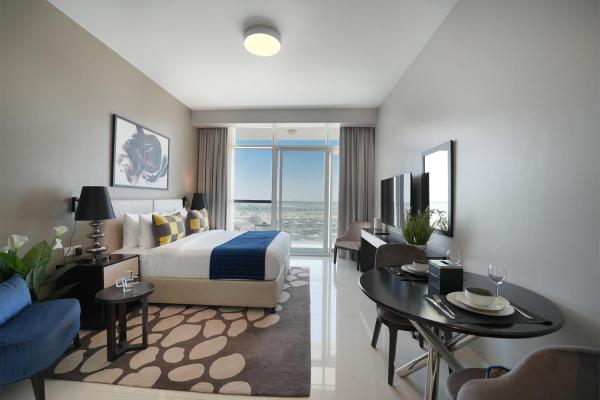 A la foto es mostra l'objecte EasyGo- Sleek Studio at Damac Hills Artesia D situat a la ciutat de Dubai.