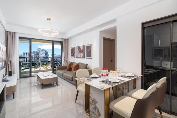Na fotografii je vidět objekt Liangting Boyue Center Serviced Apartment nacházející se ve městě Lizhigou.