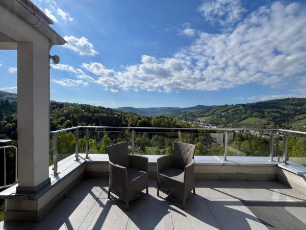 Na fotografii je vidět objekt Wisła Panorama View Apartament z Tarasem I11 nacházející se ve městě Visla.