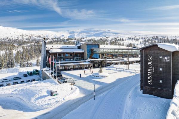 The photo shows the Skistar Lodge Trysil located in the city of Trysil.