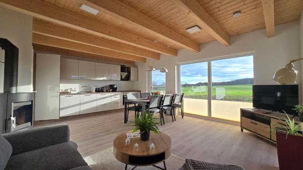 Nella foto è visibile l'oggetto Ferienhaus Südgarten mit Kamin an der Ostsee situato nella città di Hohen Schönberg.