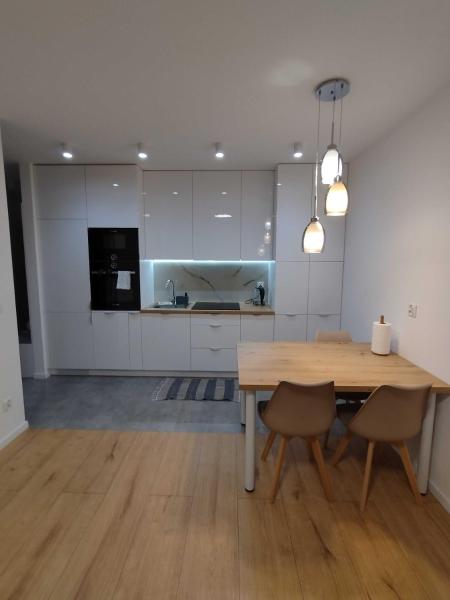 Na zdjęciu widoczny jest obiekt Apartament Modrzewiowy położony w mieście Augustów.