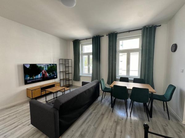 A la foto es mostra l'objecte Masarykova apartments situat a la ciutat de Teplice.