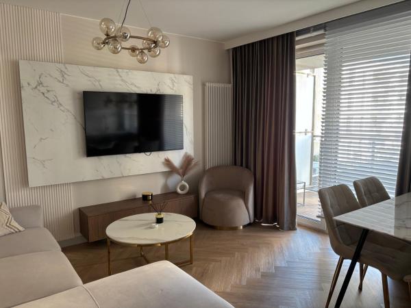 Na foto é possível ver o objeto Apartament Kaszmir - garaż podziemny, duży taras, dostęp 24h localizado na cidade de Kielce.