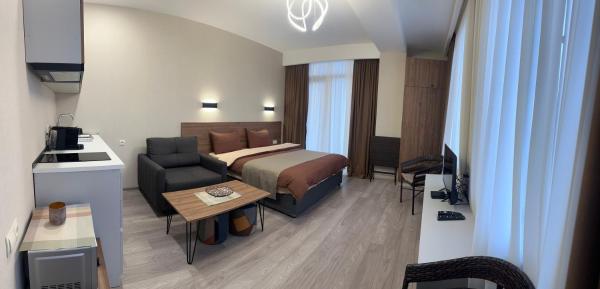 A la foto es mostra l'objecte Bakuriani, Crystal Loft Premium Stay, Mountain View situat a la ciutat de Bakuriani.