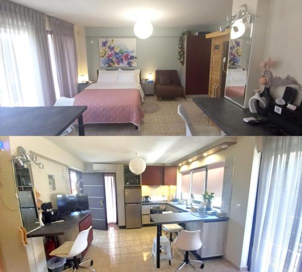 Na fotografii je vidět objekt Lavrio Center - Nataly's Studio - with internal Sauna nacházející se ve městě Lávrion.