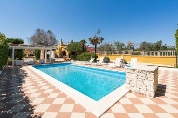 Na fotografii je vidět objekt Villa Azzurra con piscina nacházející se ve městě San Vito dei Normanni.