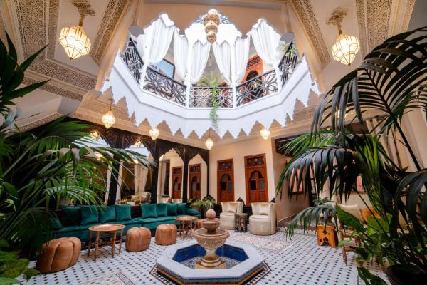 A la foto es mostra l'objecte Riad El Wiam situat a la ciutat de Marràqueix.