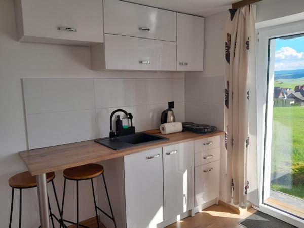 På billedet ses objektet Apartamenty w Pieninach - studio 2 osobowe beliggende i byen Sromowce Wyżne.