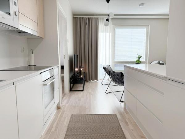 Na fotografii je vidět objekt Cozy apartment with 2br and sauna nacházející se ve městě Oulu.