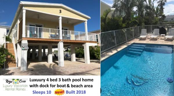 #3beautiful 4 Bed 3 Bath Pool Home W Free Dock - Marathon, FL