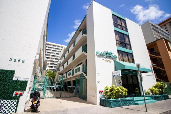 Na fotografii je vidět objekt Waikiki Beachside Hostel nacházející se ve městě Honolulu.