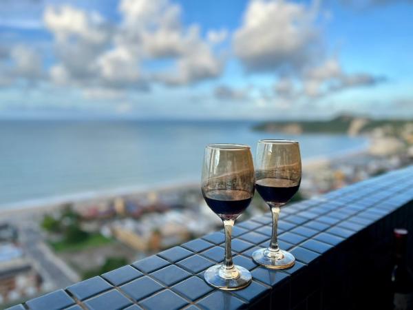 A la foto es mostra l'objecte Porto Ponta Negra - Apartamento equipado e com vista para o mar na melhor localização de Ponta Negra situat a la ciutat de Natal.