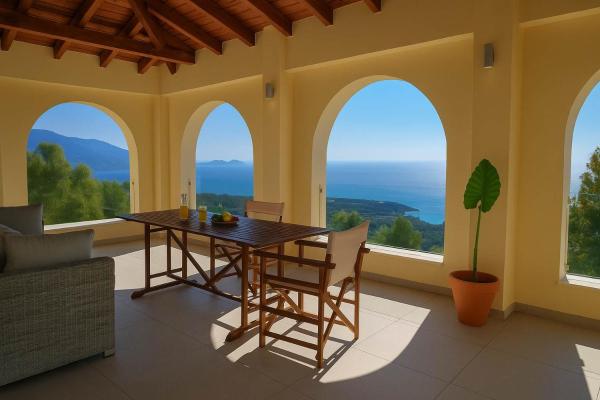 A la foto es mostra l'objecte Aegean Sea Views-Marathos Retreat Samos situat a la ciutat de Kámpos.