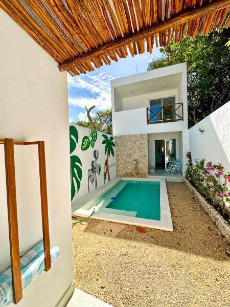 The photo shows the Casa Ha Hermosa Casa en Progreso Yucatan located in the city of Progreso.
