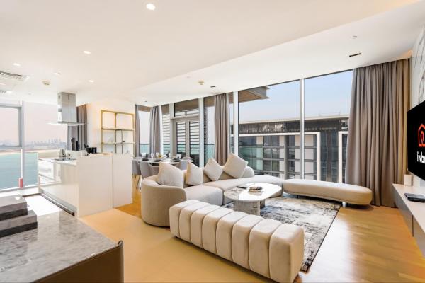På billedet ses objektet Livbnb - Bluewaters 3BR plus Maid's, with Sea Views beliggende i byen Dubai.