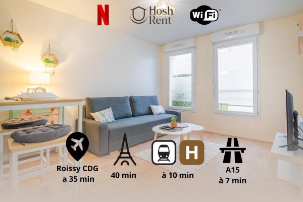 Na fotografii je vidět objekt Le Cosy Nest - Studio à Taverny - Ligne H nacházející se ve městě Frépillon.