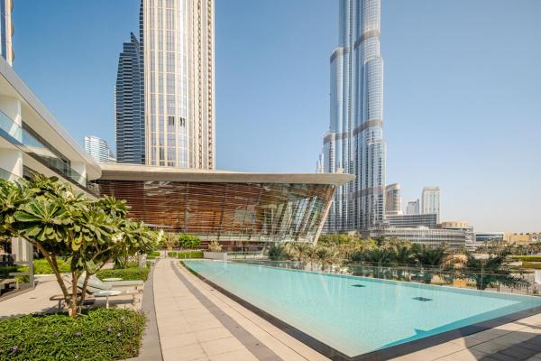 På billedet ses objektet Luxury 2BR Burj Khalifa & Dubai Mall Fountain View beliggende i byen Dubai.