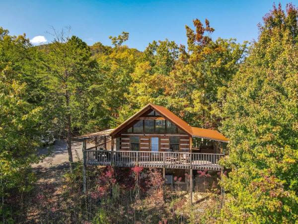 A la foto es mostra l'objecte View! Private Studio Cabin,Hot Tub,RELAX,Honeymoon situat a la ciutat de Sevierville.