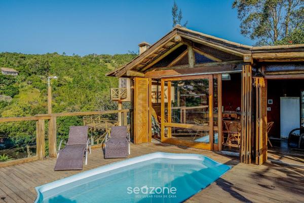 A la foto es mostra l'objecte Bela casa rústica c/ piscina em Garopaba EGF000 situat a la ciutat de Garopaba.
