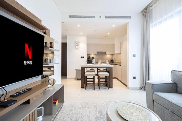 På billedet ses objektet Lux 1 Bed room partment in Sobha Creek Vistas Reserve tower at 9th floor beliggende i byen Dubai.